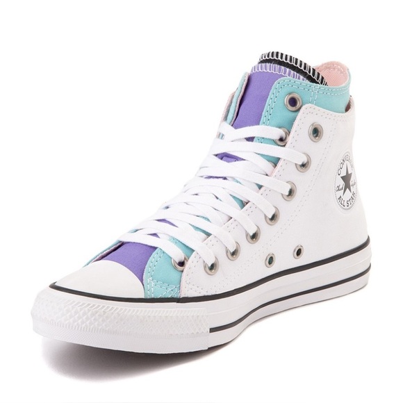 Double Upper Chuck Taylor All Star (White) Pink Blue - Picture 1 of 9